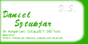 daniel sztupjar business card